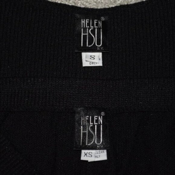 Helen Hsu NY Black Knit Button Up Top & Pants suit Gorgeous set!! Vintage & NWOT - Picture 4 of 4